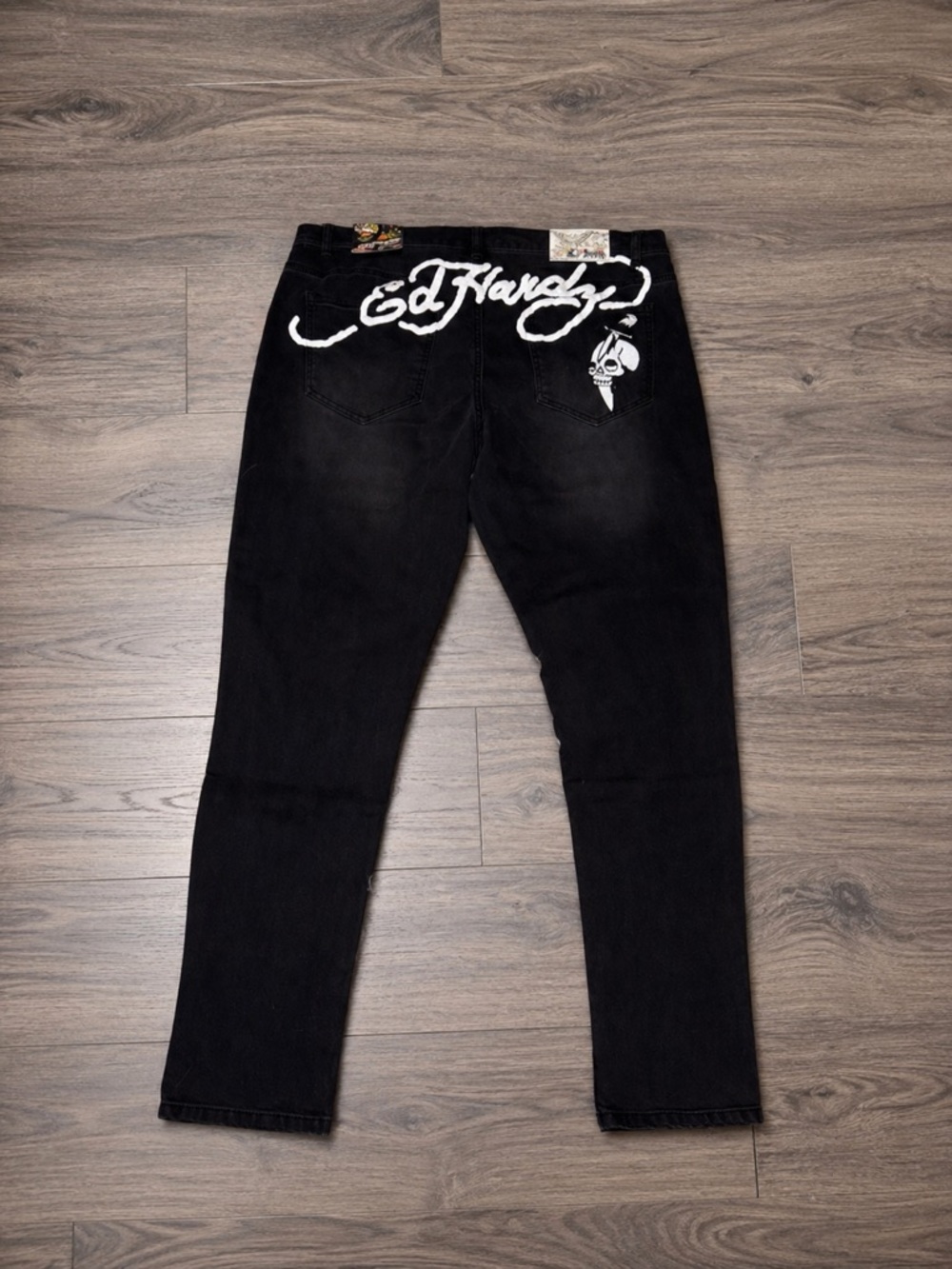 Ed Hardy Black Men's Jeans with Signature Back Logo